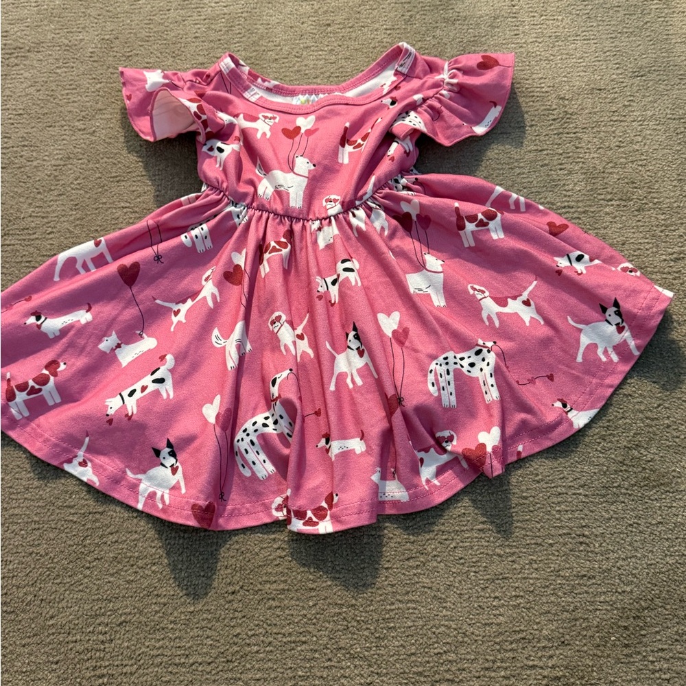 ⭐️3 for $25⭐️Dot Dot Smile Pink Dog Print Casual Dress